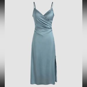 NWOT Satin Midi Dress w/ Slit